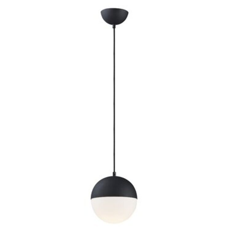 Hastings 1 - Light Single Globe Pendant Finish: Black, Size: 8.5" H x 7.75" W x 7.75"D