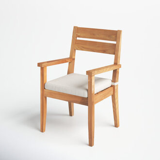 Adagio Outdoor Solid Teak Wood Armchair with Cushions