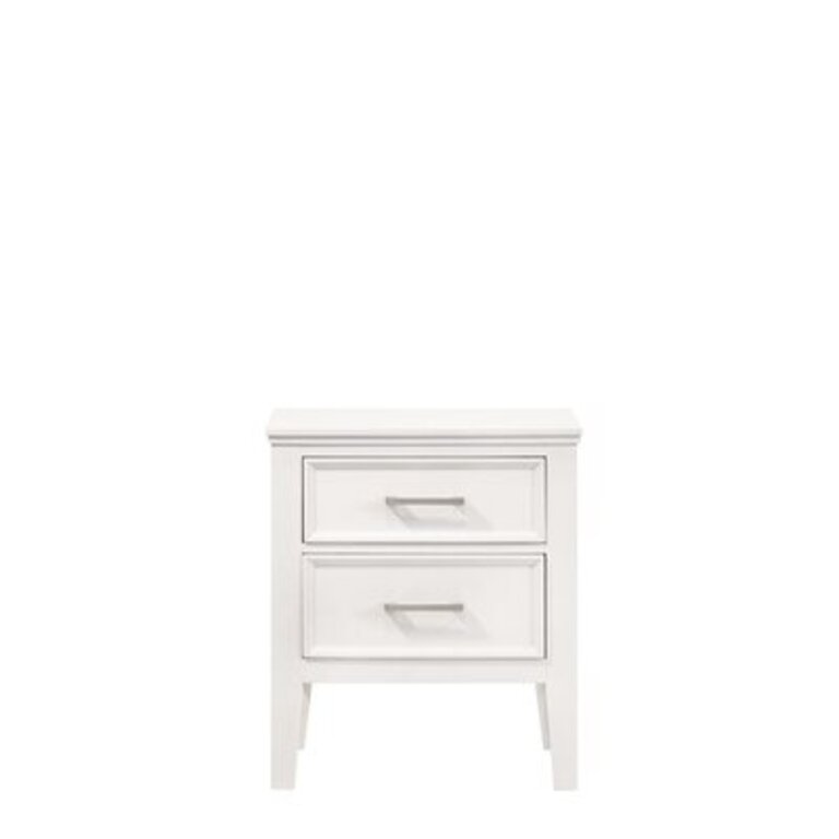 Dargan 2 Drawer Nightstand Color: White