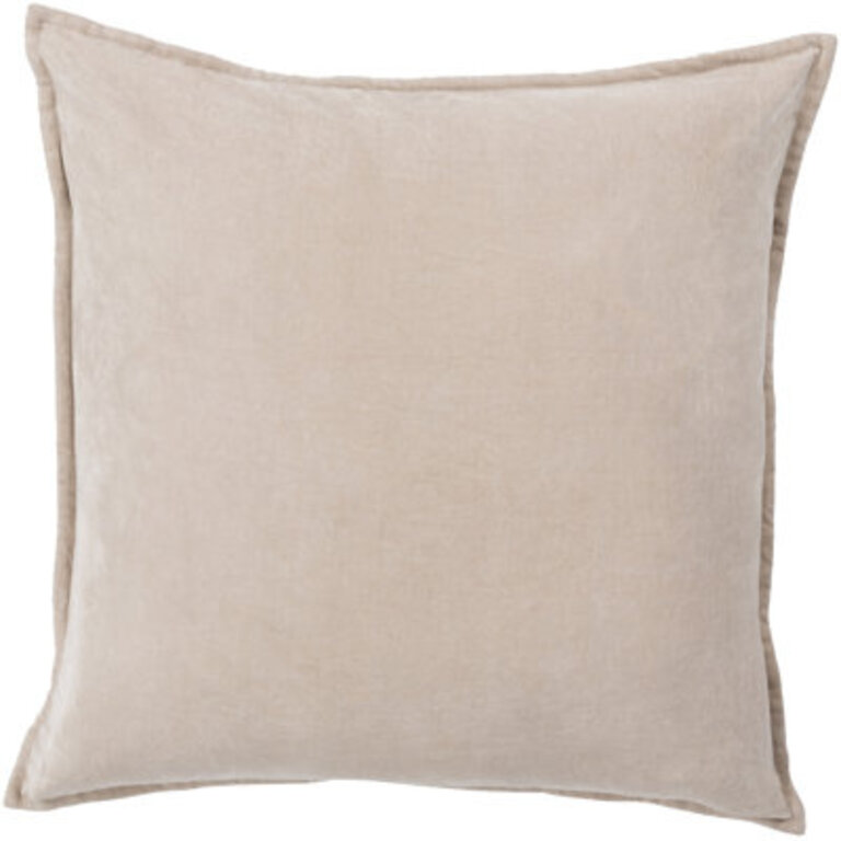 Edgar Square 100% Cotton Pillow Color: Taupe, Size: 18'' x 18'', Fill Material: Polyester/Polyfill