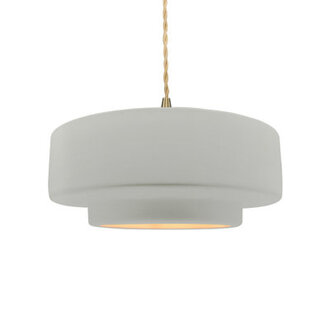 Meydan 1 - Light Single Drop Pendant Finish: Brushed Brass, Shade Color: Bisque, Size: 5.25" H x 14.5" W x 14.5" D