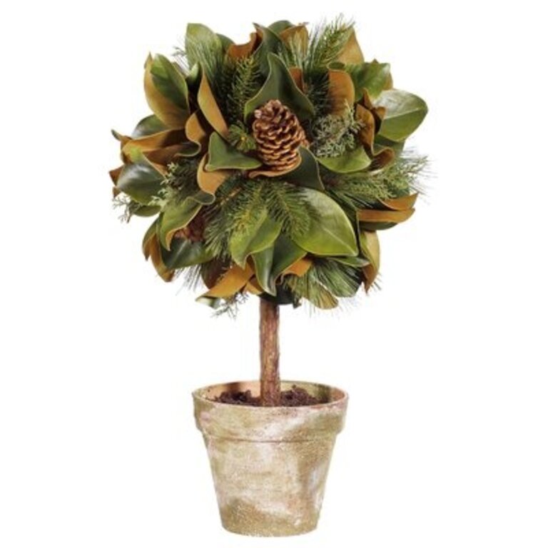 20" Artificial Pine Topiary in Pot