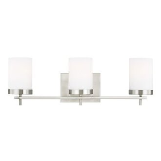Dimmable Vanity Light Finish: Brushed Nickel, Bulb Included: No, Number of Lights: 3