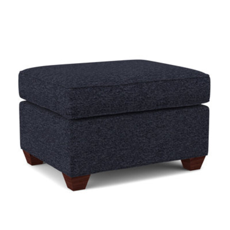 Avery 27" Wide Rectangle Standard Ottoman Body Fabric: Antic Slate, Leg Color: Empire Mahogany