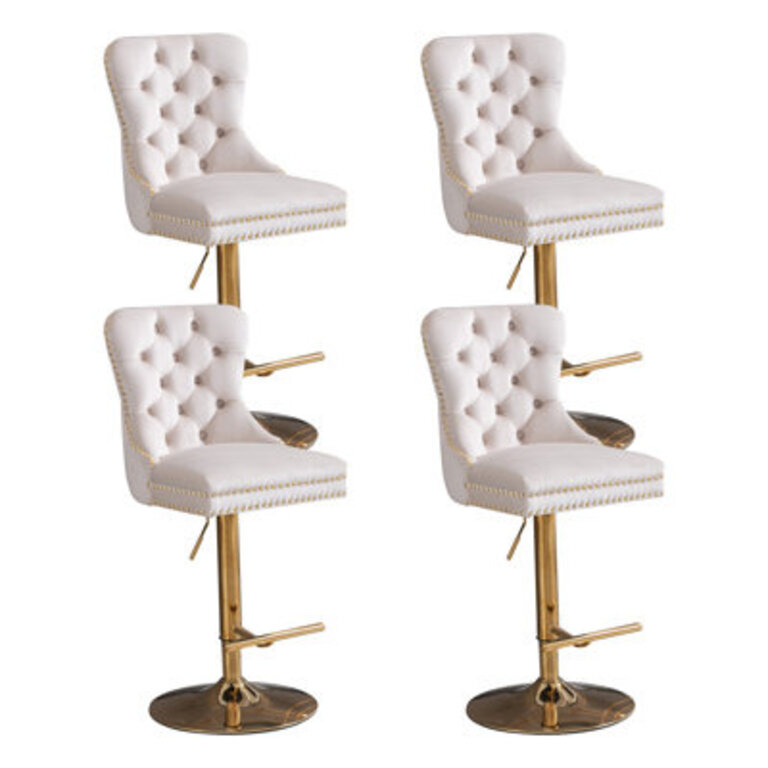 Karolus Swivel Adjustable Height Stool Color: Ivory