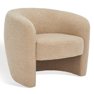 Alvertia Barrel Back Accent Chair Upholstery Color: Light Brown
