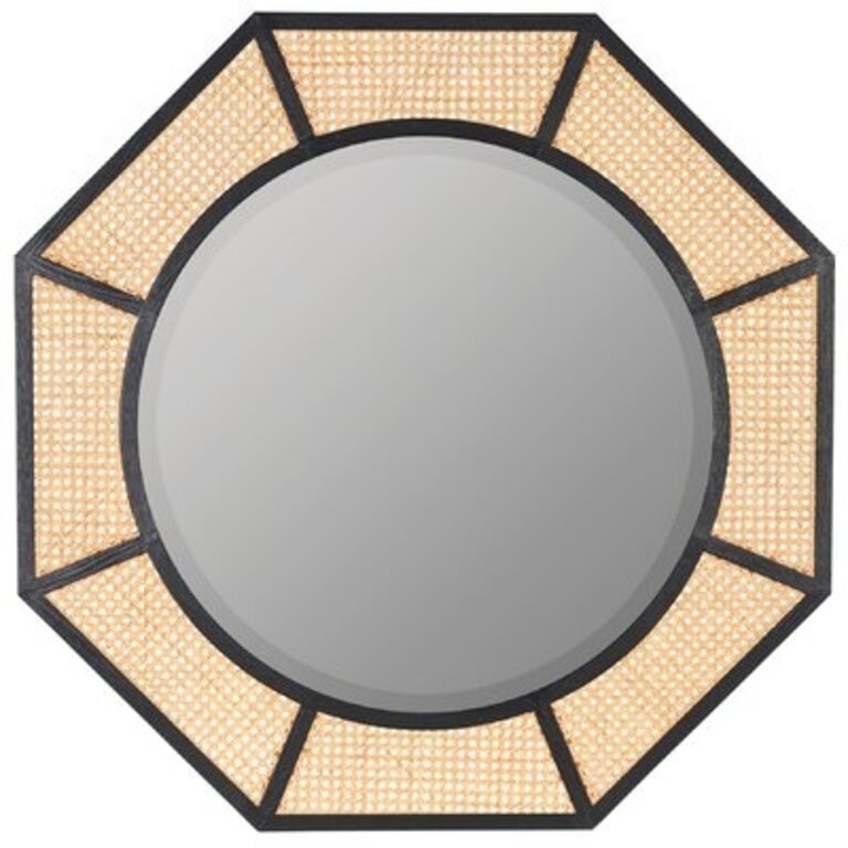 Gemi Beveled Accent Mirror Finish: Black