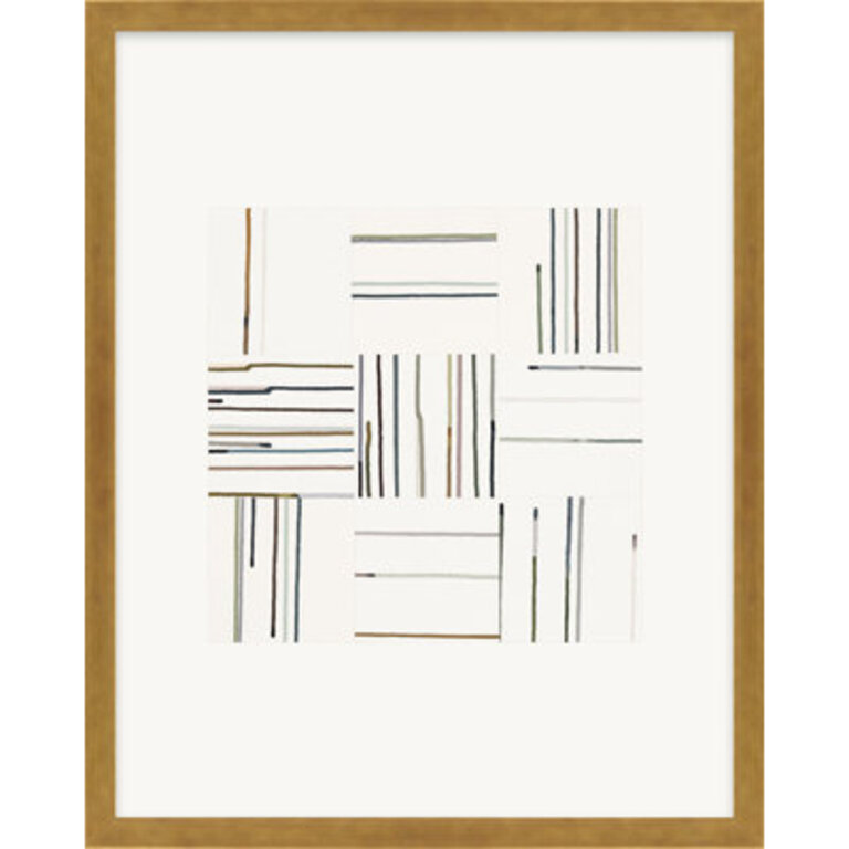 Untitled (Drips:Configurations) No.2 by Beth James - Picture Frame Print Frame Color: Gold Framed, Size: 20" H x 16" W x 1.25" D
