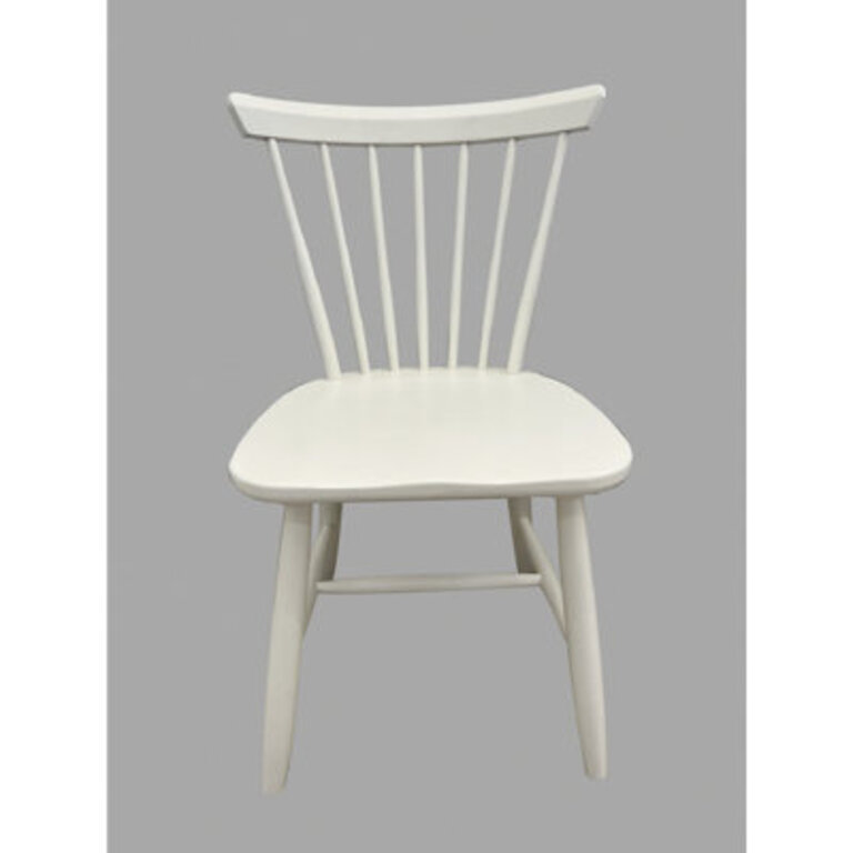 Boyles Solid Wood Windsor Back Side Chair Color: White
