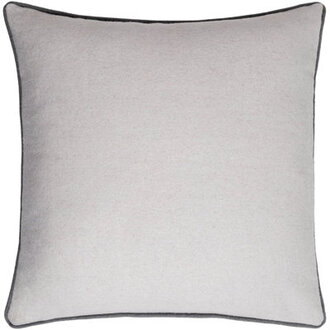 Lombard Wool Blend Throw Pillow Color: Light Gray/Charcoal, Size: 20" x 20", Fill Material: Pillow Cover Only - No Insert