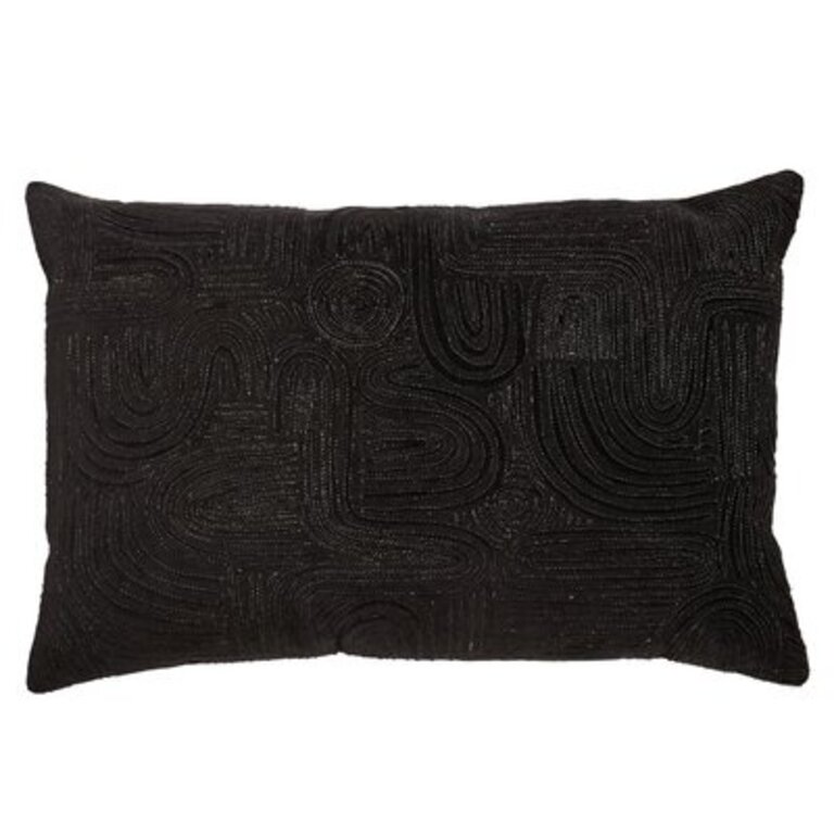 Deco Pfeiffer Rectangular Cotton Pillow Cover & Insert Color: Black, Fill Material: Polyester/Polyfill