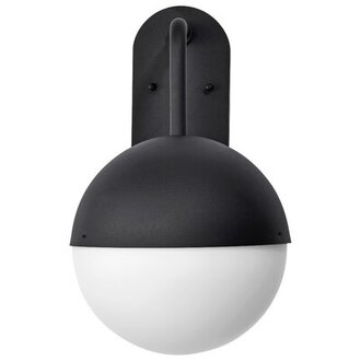 Seeber Matte Black 16.5'' H Integrated LED Outdoor Wall Lantern Shade Finish: Frosted