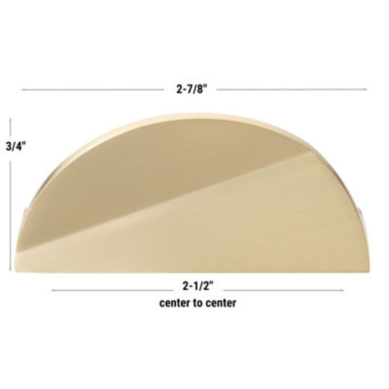 1-1/2" Semi Circle Knob Color: Champagne Gold
