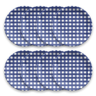 Argus Homemade Blue/White Gingham Dinner Plates
