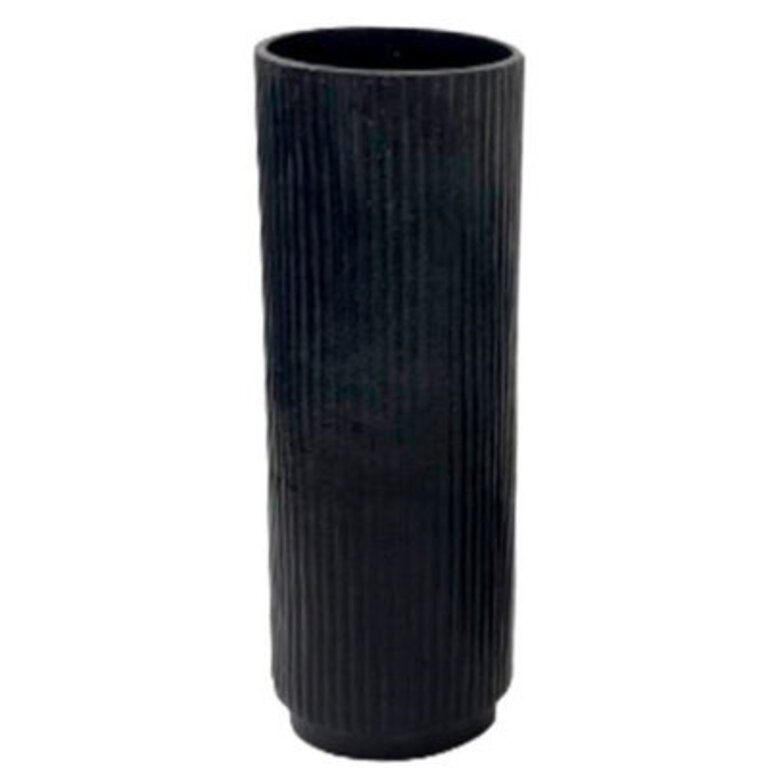 Flower Pot Raw Dark Brown ALUMINUM Dia H17.32"