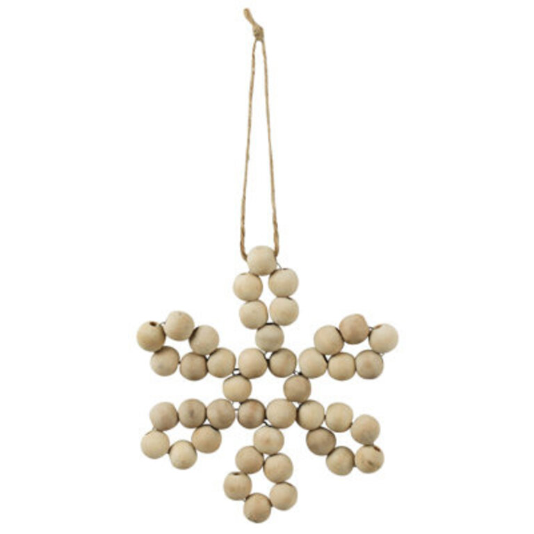 Bead Snowflake Holiday Shaped Ornament Size: 5.5" H x 5.5" W x 0.5" D