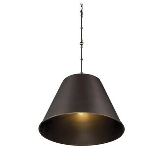 Presley Dimmable Pendant Finish: Old Bronze, Size: 8.5" H x 12" W x 12" D