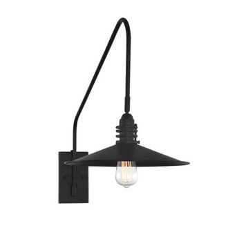 Bari 1 - Light Dimmable Armed Sconce Finish: Matte Black