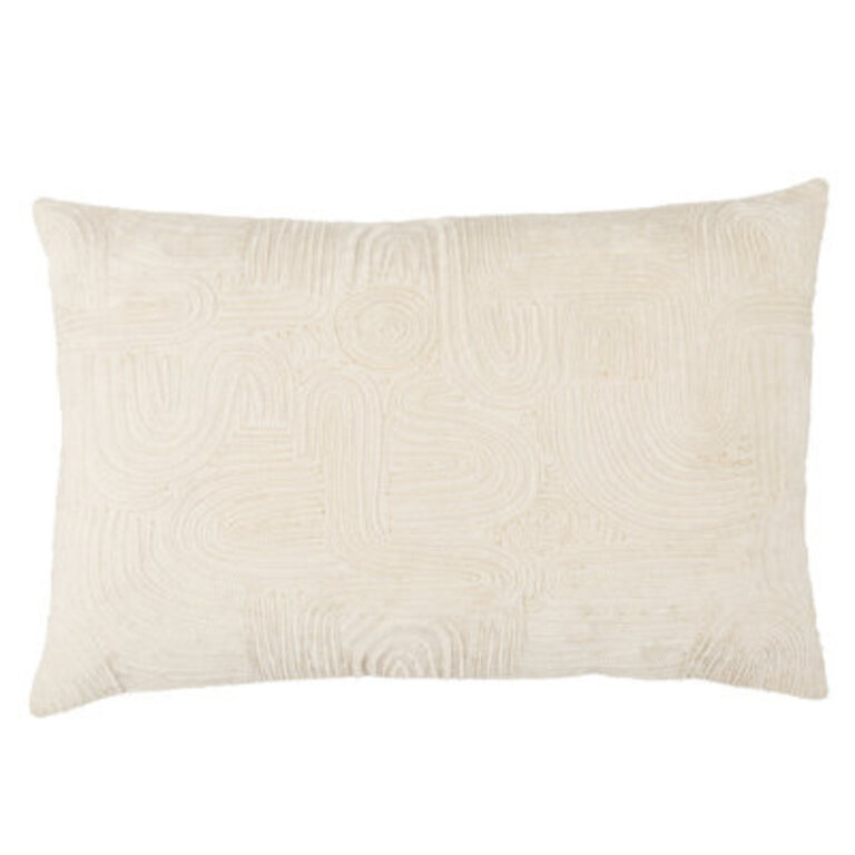 Deco Pfeiffer Rectangular Cotton Pillow Cover & Insert Color: Ivory, Fill Material: Polyester/Polyfill