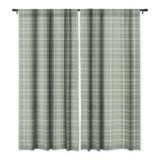 Deny Designs Little Arrow Design Co Fall Plaid Sage Blackout Window Curtain 50.0" X 96.0" 79329 Size per Panel: 50" W x 108" L