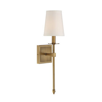 Jillian 1-Light Wallchiere Finish: Warm Brass, Size: 20" H x 5" W x 6'' D