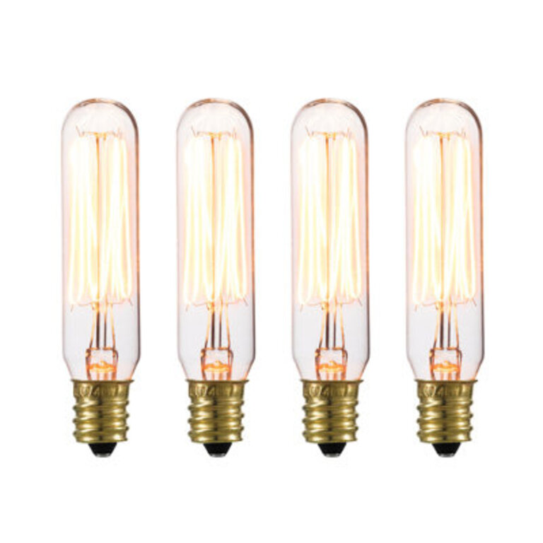Marshall 40 Watt, T6 Incandescent Dimmable Light Bulb, Warm White E12/Candelabra Base