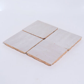 Handmade 4x4-in Moroccan Mosaic Solid Color Rose Color: White