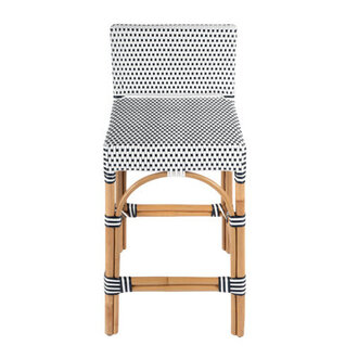 Estella Counter Stool Color/Pattern: Black/White Dot