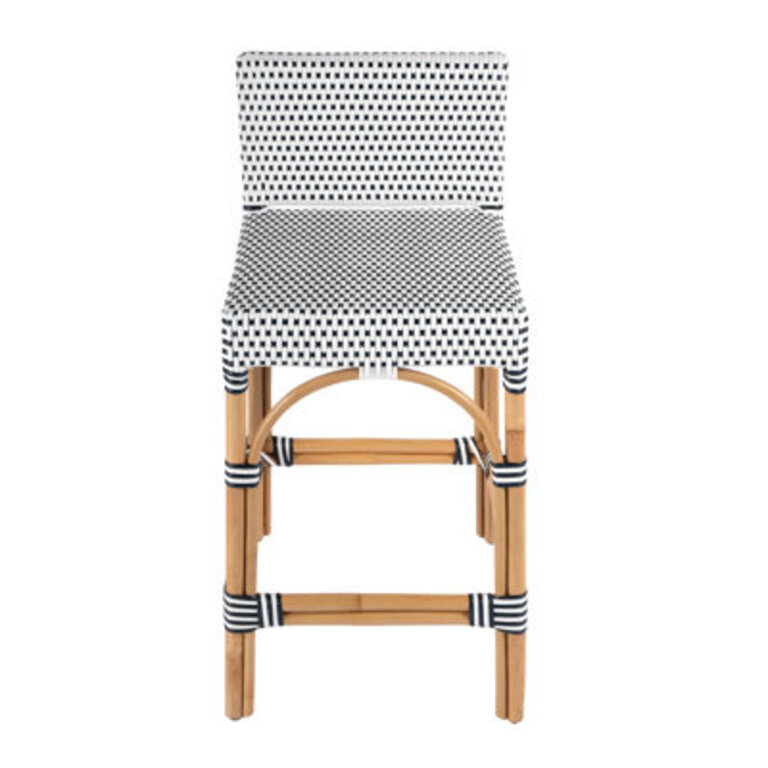 Estella Counter Stool Color/Pattern: Black/White Dot