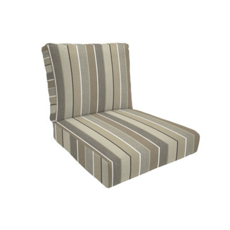 Outdoor Sunbrella Seat/Back Cushion Fabric: Milano Char, Size: 5" H x 23" W x 24" D