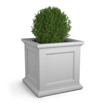 Anastasiya Plastic Planter Box Color: White