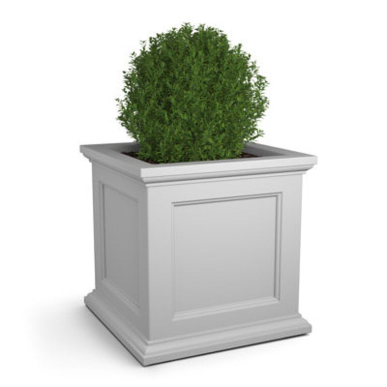 Anastasiya Plastic Planter Box Color: White