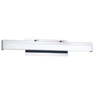 Azelynn Hemlock - Bath/Vanity Light - Matte Black Finish - White Acrylic Shade - Integrated LED Finish: Chrome