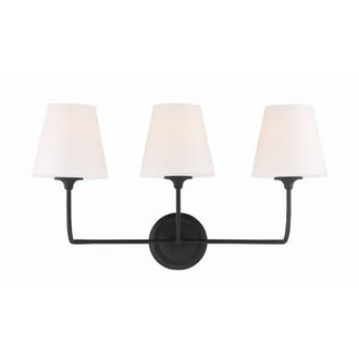 Alyanah 3-Light Dimmable Vanity Light Finish: Black Forged