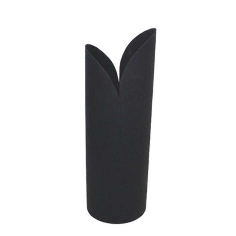 Med. Pink Iron Vase 13"H- Pink Color: Black, Size: 15.75" H x 5" W x 5" D