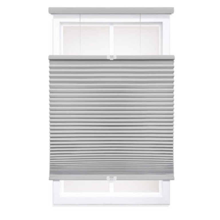 EcoHome Cordless Blackout Top Down Bottom Up Cellular Shade Length & Width: 30.5" W x 64" L, Color: Gray Cloud
