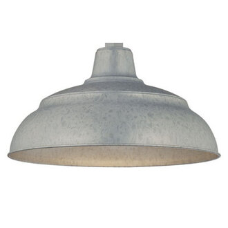 Everhett Metal Bowl Pendant Shade ( Screw On ) Finish: Galvanized, Size: 9.25" H x 17" W