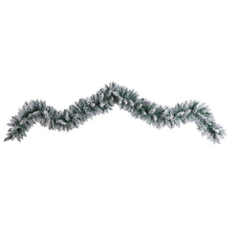 9' Pre-Lit Garland with 50 White Lights