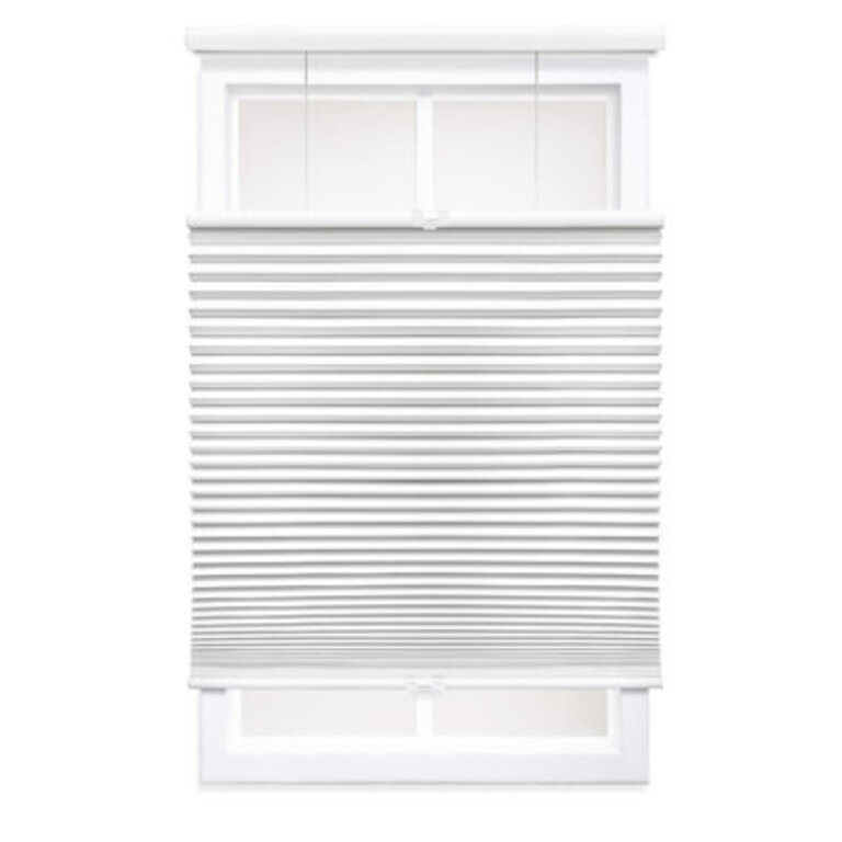 EcoHome Cordless Blackout Top Down Bottom Up Cellular Shade Length & Width: 34.5" W X 54" L, Color: White