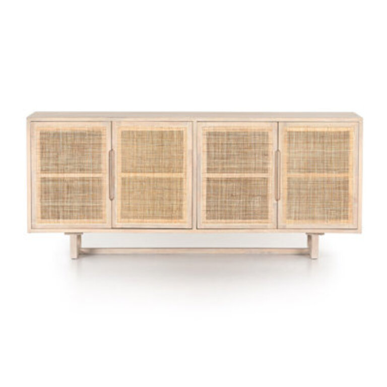 Nephie 72" Wide Mango Solid Wood Sideboard Color: White Wash