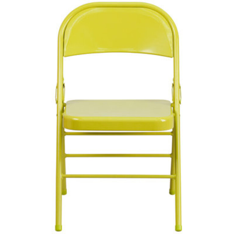 Triple Braced & Double Hinged Folding Chair Color: Twisted Citron