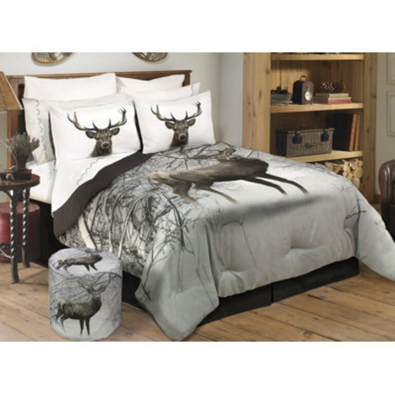 Gray/Black Microfiber Comforter Set Size: Queen Comforter + 2 Shams