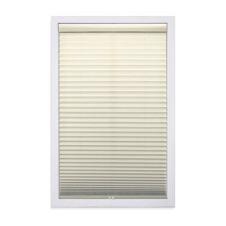 Cordless Light Filtering Pleated Shade Length & Width: 53"W x 48"L, Finish: Ecru