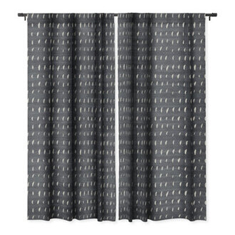 Deny Designs Holli Zollinger BOGO DENIM RAIN Blackout Window Curtain 50.0" X 120.0" 63203 Curtain Color: Gray, Size per Panel: 50" W x 96" L