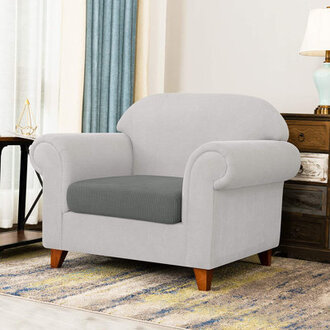 Dlerfeut Box Cushion Armchair Slipcover Fabric: Dove Gray
