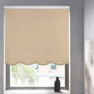 Blackout Roller Shade Textured Fringe Blind Size: 36"W x 64"L, Color: Sand Textured