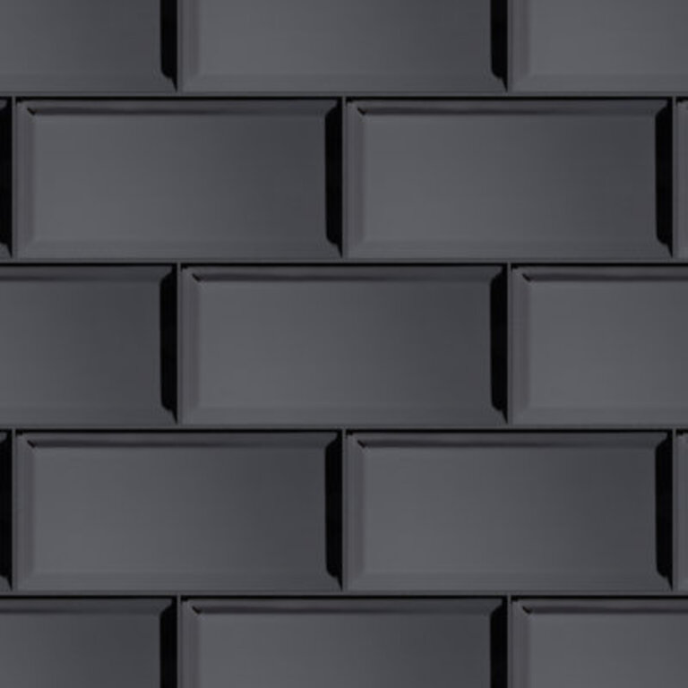 Santorini 4" x 8" Ceramic Metal Look Subway Tile Color: Biselado Nero