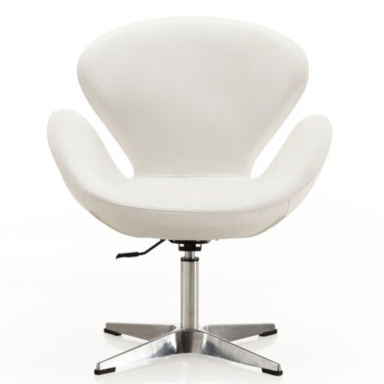 Alfredo Swivel Lounge Chair Upholstery Color: White