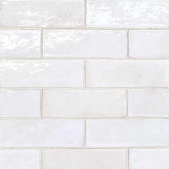 Bedrosians Zagora Rectangular 2 in. x 6 in. Glossy Vert Gris Ceramic Tile (8.07 sq. ft./Case) Color: Neige Blanc