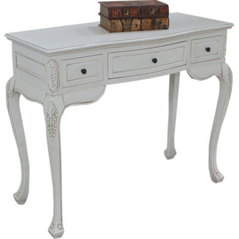 Namaka Hand Carved Wood Antique Vanity Desk